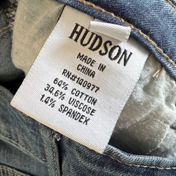 Hudson Jeans Girls Sz 12 Blue Skinny Zipper pockets Everyday casual preppy 1121 - Picture 6 of 13